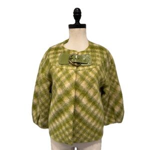 Coach 1941 Wool Jacket in Green Plaid